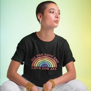 Pride T-Shirt, LGBTQ shirt, All for love and Love for all T-Shirt, Pride month